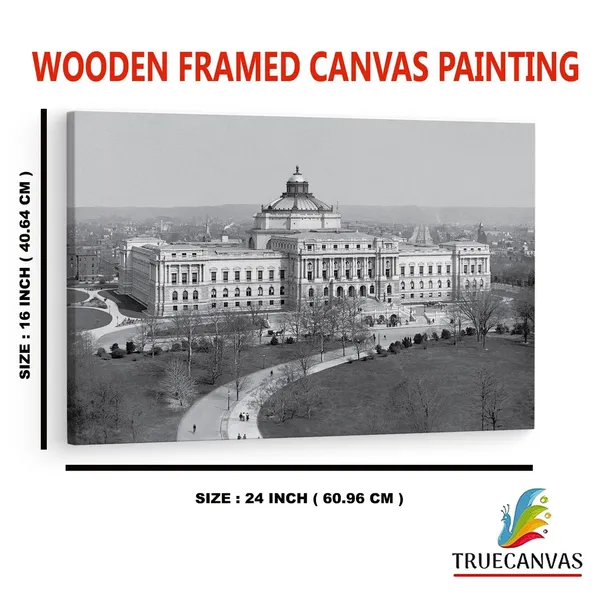 Multicolor_Library_Of_Congress,_Wooden_Framed_Canvas_Paintings_|_For_Home_Decor_|_Bedroom,_Living_Room,Wall_Decoration_|_Wall_Art_Painting,_Ct0147,_Size_16_X_24_In