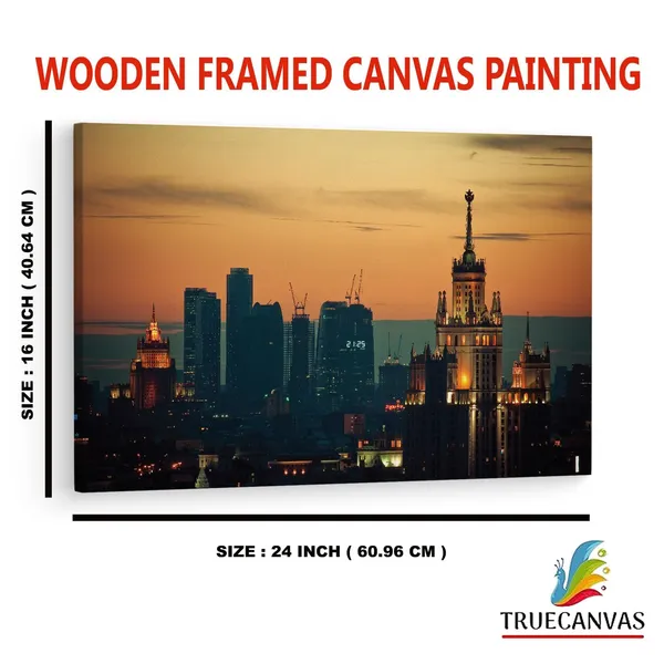 Multicolor_Moscow_Sunset,_Wooden_Framed_Canvas_Paintings_|_For_Home_Decor_|_Bedroom,_Living_Room,Wall_Decoration_|_Wall_Art_Painting,_Ct0150,_Size_16_X_24_In