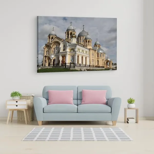 Multicolor_Krestovozdvizhenskiy_Sobor,_Wooden_Framed_Canvas_Paintings_|_For_Home_Decor_|_Bedroom,_Living_Room,Wall_Decoration_|_Wall_Art_Painting,_Ct0152,_Size_16_X_24_In