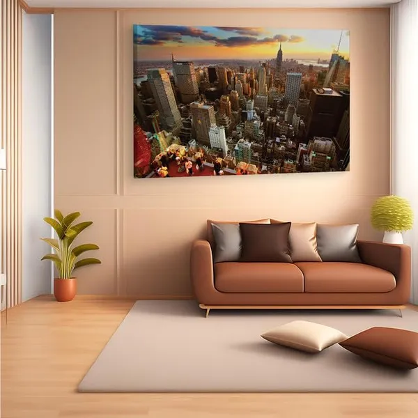 Multicolor_Empire_State_Building,_Wooden_Framed_Canvas_Paintings_|_For_Home_Decor_|_Bedroom,_Living_Room,Wall_Decoration_|_Wall_Art_Painting,_Ct0153,_Size_16_X_24_In