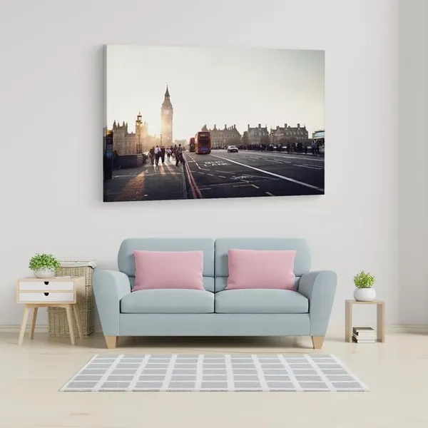 Multicolor_Westminster_Bridge,_Wooden_Framed_Canvas_Paintings_|_For_Home_Decor_|_Bedroom,_Living_Room,Wall_Decoration_|_Wall_Art_Painting,_Ct0154,_Size_16_X_24_In