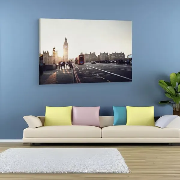 Multicolor_Westminster_Bridge,_Wooden_Framed_Canvas_Paintings_|_For_Home_Decor_|_Bedroom,_Living_Room,Wall_Decoration_|_Wall_Art_Painting,_Ct0154,_Size_16_X_24_In
