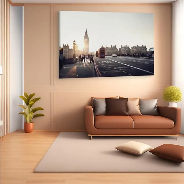 Multicolor_Westminster_Bridge,_Wooden_Framed_Canvas_Paintings_|_For_Home_Decor_|_Bedroom,_Living_Room,Wall_Decoration_|_Wall_Art_Painting,_Ct0154,_Size_16_X_24_In