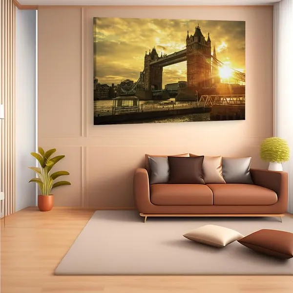 Multicolor_Tower_Bridge,_Wooden_Framed_Canvas_Paintings_|_For_Home_Decor_|_Bedroom,_Living_Room,Wall_Decoration_|_Wall_Art_Painting,_Ct0155,_Size_16_X_24_In