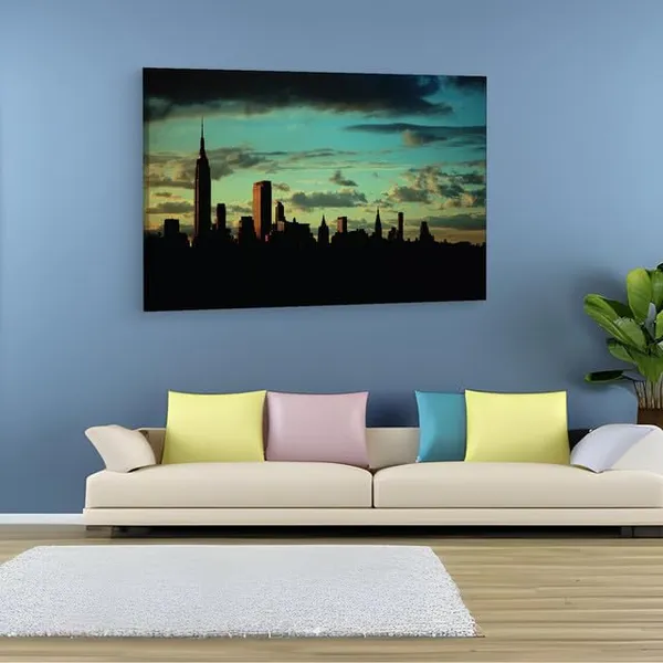 Multicolor_Empire_State_Building,_Wooden_Framed_Canvas_Paintings_|_For_Home_Decor_|_Bedroom,_Living_Room,Wall_Decoration_|_Wall_Art_Painting,_Ct0158,_Size_16_X_24_In