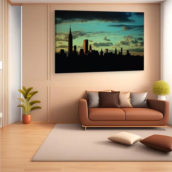 Multicolor_Empire_State_Building,_Wooden_Framed_Canvas_Paintings_|_For_Home_Decor_|_Bedroom,_Living_Room,Wall_Decoration_|_Wall_Art_Painting,_Ct0158,_Size_16_X_24_In