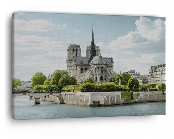 Multicolor_Cathodrale_Notre-Dame_De_Paris,_Wooden_Framed_Canvas_Paintings_|_For_Home_Decor_|_Bedroom,_Living_Room,Wall_Decoration_|_Wall_Art_Painting,_Ct0159,_Size_16_X_24_In