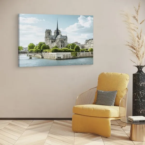 Multicolor_Cathodrale_Notre-Dame_De_Paris,_Wooden_Framed_Canvas_Paintings_|_For_Home_Decor_|_Bedroom,_Living_Room,Wall_Decoration_|_Wall_Art_Painting,_Ct0159,_Size_16_X_24_In