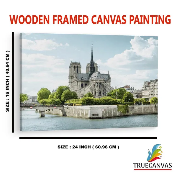 Multicolor_Cathodrale_Notre-Dame_De_Paris,_Wooden_Framed_Canvas_Paintings_|_For_Home_Decor_|_Bedroom,_Living_Room,Wall_Decoration_|_Wall_Art_Painting,_Ct0159,_Size_16_X_24_In