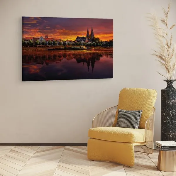 Multicolor_??Ntapad_Falfestm?Ny_Urban,_Wooden_Framed_Canvas_Paintings_|_For_Home_Decor_|_Bedroom,_Living_Room,Wall_Decoration_|_Wall_Art_Painting,_Ct0160,_Size_16_X_24_In