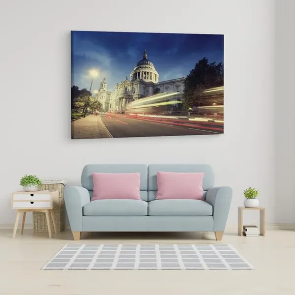 Multicolor_St._Paul'S_Cathedral,_Wooden_Framed_Canvas_Paintings_|_For_Home_Decor_|_Bedroom,_Living_Room,Wall_Decoration_|_Wall_Art_Painting,_Ct0162,_Size_16_X_24_In