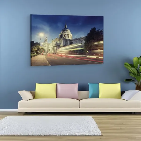 Multicolor_St._Paul'S_Cathedral,_Wooden_Framed_Canvas_Paintings_|_For_Home_Decor_|_Bedroom,_Living_Room,Wall_Decoration_|_Wall_Art_Painting,_Ct0162,_Size_16_X_24_In