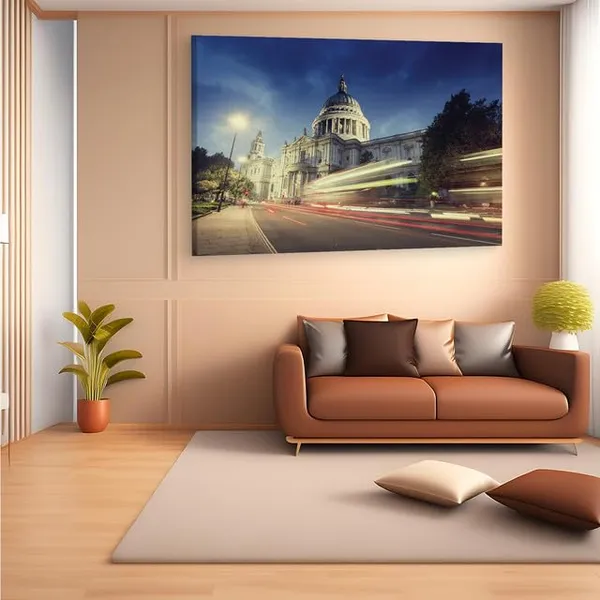 Multicolor_St._Paul'S_Cathedral,_Wooden_Framed_Canvas_Paintings_|_For_Home_Decor_|_Bedroom,_Living_Room,Wall_Decoration_|_Wall_Art_Painting,_Ct0162,_Size_16_X_24_In