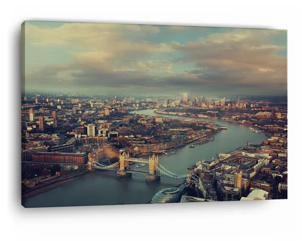 Multicolor_River_Thames,_Wooden_Framed_Canvas_Paintings_|_For_Home_Decor_|_Bedroom,_Living_Room,Wall_Decoration_|_Wall_Art_Painting,_Ct0164,_Size_16_X_24_In