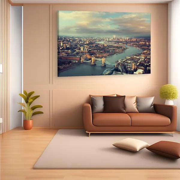 Multicolor_River_Thames,_Wooden_Framed_Canvas_Paintings_|_For_Home_Decor_|_Bedroom,_Living_Room,Wall_Decoration_|_Wall_Art_Painting,_Ct0164,_Size_16_X_24_In