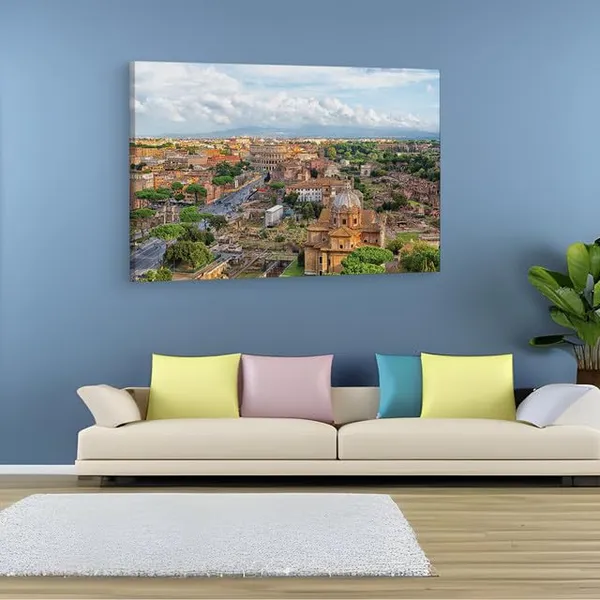 Multicolor_Modern_Rome,_Wooden_Framed_Canvas_Paintings_|_For_Home_Decor_|_Bedroom,_Living_Room,Wall_Decoration_|_Wall_Art_Painting,_Ct0165,_Size_16_X_24_In