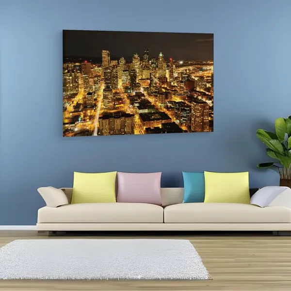 Multicolor_Seattle_Lights_4K,_Wooden_Framed_Canvas_Paintings_|_For_Home_Decor_|_Bedroom,_Living_Room,Wall_Decoration_|_Wall_Art_Painting,_Ct0167,_Size_16_X_24_In