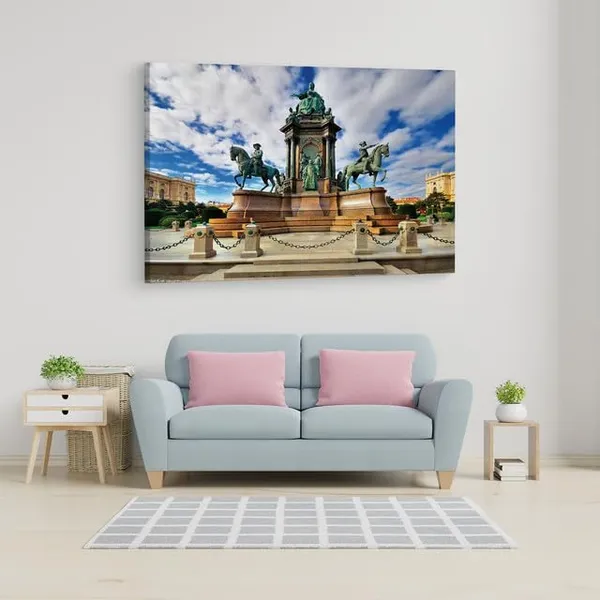 Multicolor_Maria_Theresa_Memorial,_Wooden_Framed_Canvas_Paintings_|_For_Home_Decor_|_Bedroom,_Living_Room,Wall_Decoration_|_Wall_Art_Painting,_Ct0170,_Size_16_X_24_In
