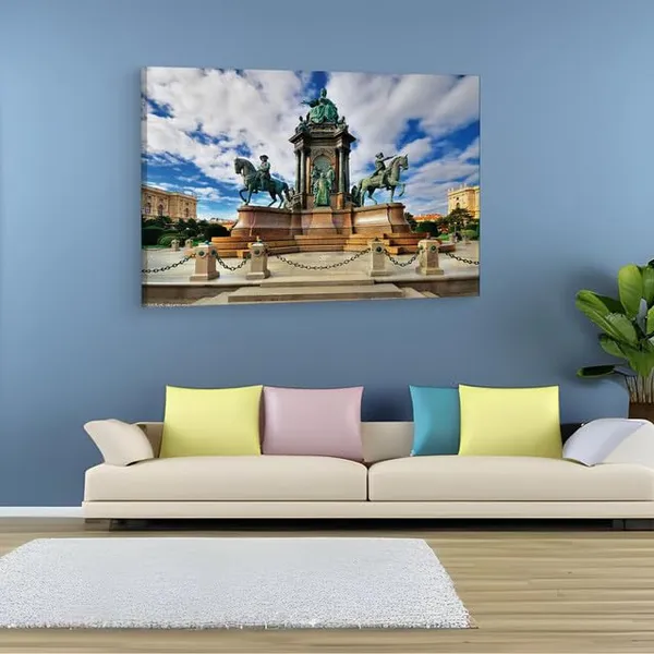 Multicolor_Maria_Theresa_Memorial,_Wooden_Framed_Canvas_Paintings_|_For_Home_Decor_|_Bedroom,_Living_Room,Wall_Decoration_|_Wall_Art_Painting,_Ct0170,_Size_16_X_24_In
