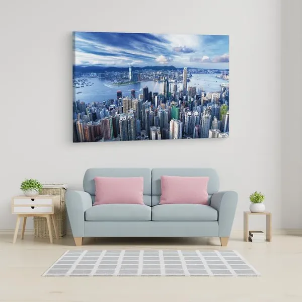 Multicolor_Victoria_Peak,_Wooden_Framed_Canvas_Paintings_|_For_Home_Decor_|_Bedroom,_Living_Room,Wall_Decoration_|_Wall_Art_Painting,_Ct0171,_Size_16_X_24_In