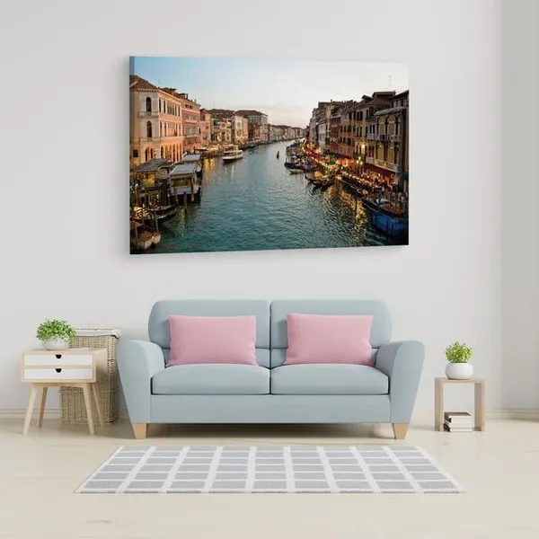 Multicolor_Grand_Canal,_Wooden_Framed_Canvas_Paintings_|_For_Home_Decor_|_Bedroom,_Living_Room,Wall_Decoration_|_Wall_Art_Painting,_Ct0174,_Size_16_X_24_In