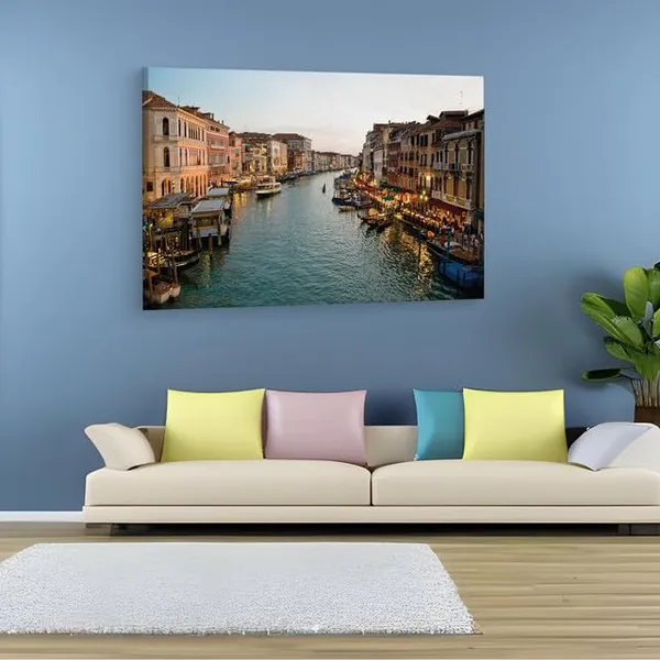 Multicolor_Grand_Canal,_Wooden_Framed_Canvas_Paintings_|_For_Home_Decor_|_Bedroom,_Living_Room,Wall_Decoration_|_Wall_Art_Painting,_Ct0174,_Size_16_X_24_In