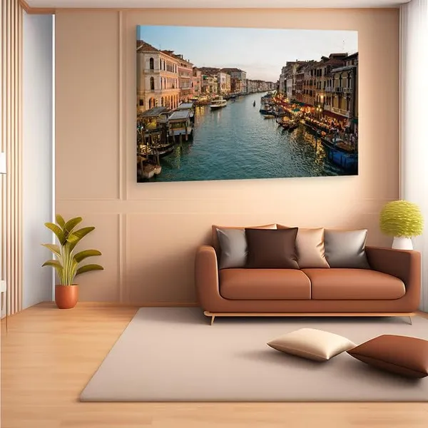 Multicolor_Grand_Canal,_Wooden_Framed_Canvas_Paintings_|_For_Home_Decor_|_Bedroom,_Living_Room,Wall_Decoration_|_Wall_Art_Painting,_Ct0174,_Size_16_X_24_In