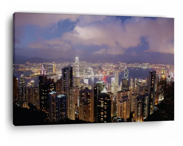 Multicolor_Victoria_Peak,_Wooden_Framed_Canvas_Paintings_|_For_Home_Decor_|_Bedroom,_Living_Room,Wall_Decoration_|_Wall_Art_Painting,_Ct0178,_Size_16_X_24_In