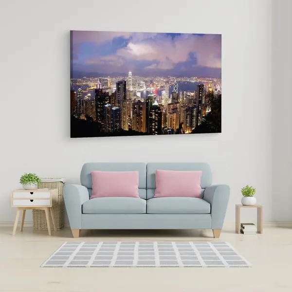 Multicolor_Victoria_Peak,_Wooden_Framed_Canvas_Paintings_|_For_Home_Decor_|_Bedroom,_Living_Room,Wall_Decoration_|_Wall_Art_Painting,_Ct0178,_Size_16_X_24_In