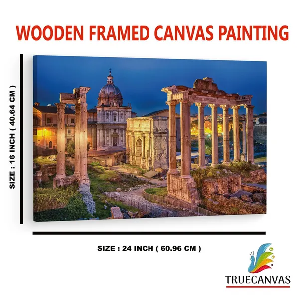Multicolor_Ruins_Of_The_|_Forum,_Rome,_Wooden_Framed_Canvas_Paintings_|_For_Home_Decor_|_Bedroom,_Living_Room,Wall_Decoration_|_Wall_Art_Painting,_Ct0180,_Size_16_X_24_In