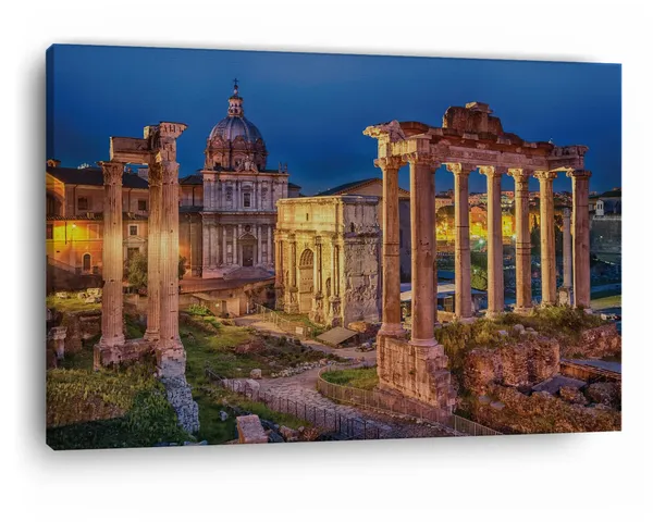 Multicolor_Ruins_Of_The_|_Forum,_Rome,_Wooden_Framed_Canvas_Paintings_|_For_Home_Decor_|_Bedroom,_Living_Room,Wall_Decoration_|_Wall_Art_Painting,_Ct0180,_Size_16_X_24_In
