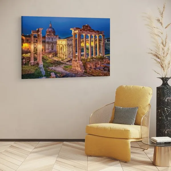 Multicolor_Ruins_Of_The_|_Forum,_Rome,_Wooden_Framed_Canvas_Paintings_|_For_Home_Decor_|_Bedroom,_Living_Room,Wall_Decoration_|_Wall_Art_Painting,_Ct0180,_Size_16_X_24_In