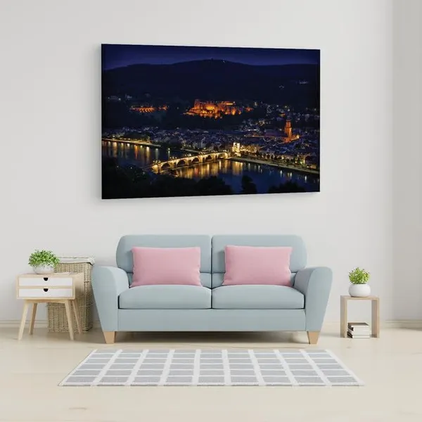 Multicolor_Heidelberg_4K_Night,_Wooden_Framed_Canvas_Paintings_|_For_Home_Decor_|_Bedroom,_Living_Room,Wall_Decoration_|_Wall_Art_Painting,_Ct0181,_Size_16_X_24_In