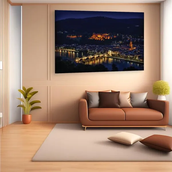 Multicolor_Heidelberg_4K_Night,_Wooden_Framed_Canvas_Paintings_|_For_Home_Decor_|_Bedroom,_Living_Room,Wall_Decoration_|_Wall_Art_Painting,_Ct0181,_Size_16_X_24_In