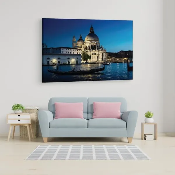 Multicolor_Basilica_Di_Santa_Maria_Della_Salute,_Wooden_Framed_Canvas_Paintings_|_For_Home_Decor_|_Bedroom,_Living_Room,Wall_Decoration_|_Wall_Art_Painting,_Ct0186,_Size_16_X_24_In