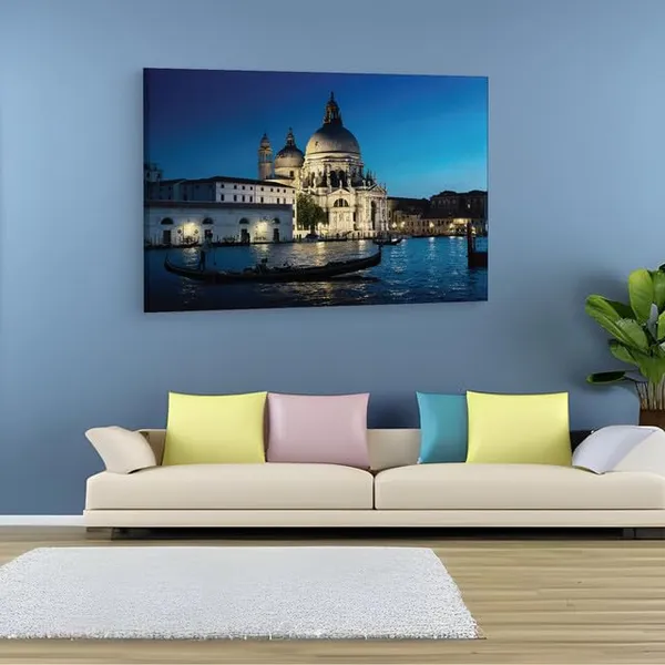 Multicolor_Basilica_Di_Santa_Maria_Della_Salute,_Wooden_Framed_Canvas_Paintings_|_For_Home_Decor_|_Bedroom,_Living_Room,Wall_Decoration_|_Wall_Art_Painting,_Ct0186,_Size_16_X_24_In