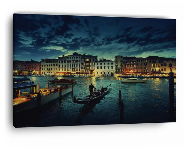 Multicolor_Venice_Night,_Wooden_Framed_Canvas_Paintings_|_For_Home_Decor_|_Bedroom,_Living_Room,Wall_Decoration_|_Wall_Art_Painting,_Ct0187,_Size_16_X_24_In