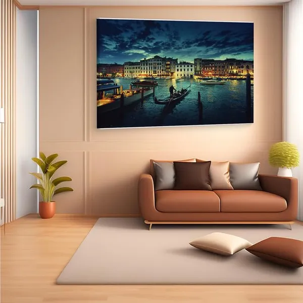 Multicolor_Venice_Night,_Wooden_Framed_Canvas_Paintings_|_For_Home_Decor_|_Bedroom,_Living_Room,Wall_Decoration_|_Wall_Art_Painting,_Ct0187,_Size_16_X_24_In