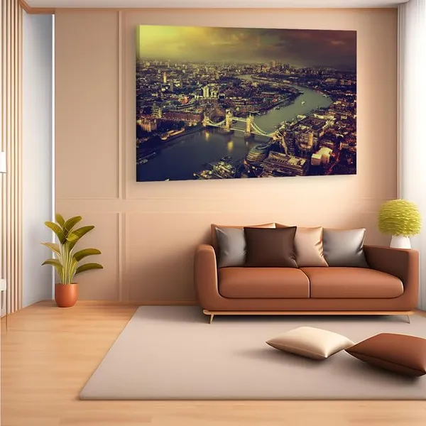 Multicolor_River_Thames,_Wooden_Framed_Canvas_Paintings_|_For_Home_Decor_|_Bedroom,_Living_Room,Wall_Decoration_|_Wall_Art_Painting,_Ct0188,_Size_16_X_24_In