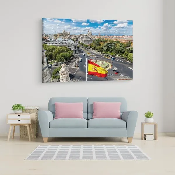 Multicolor_Plaza_De_Cibeles,_Wooden_Framed_Canvas_Paintings_|_For_Home_Decor_|_Bedroom,_Living_Room,Wall_Decoration_|_Wall_Art_Painting,_Ct0191,_Size_16_X_24_In