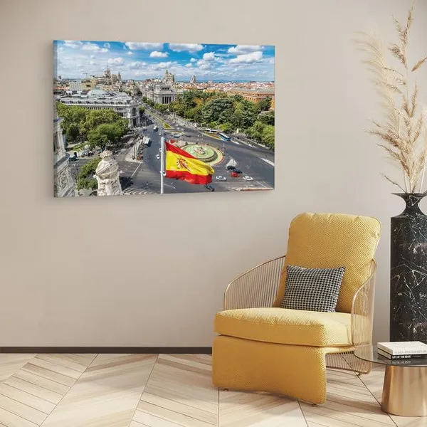Multicolor_Plaza_De_Cibeles,_Wooden_Framed_Canvas_Paintings_|_For_Home_Decor_|_Bedroom,_Living_Room,Wall_Decoration_|_Wall_Art_Painting,_Ct0191,_Size_16_X_24_In