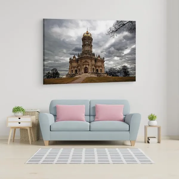 Multicolor_Tserkov'_Znameniya,_Wooden_Framed_Canvas_Paintings_|_For_Home_Decor_|_Bedroom,_Living_Room,Wall_Decoration_|_Wall_Art_Painting,_Ct0194,_Size_16_X_24_In