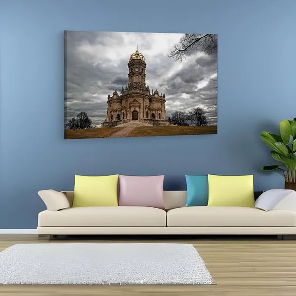 Multicolor_Tserkov'_Znameniya,_Wooden_Framed_Canvas_Paintings_|_For_Home_Decor_|_Bedroom,_Living_Room,Wall_Decoration_|_Wall_Art_Painting,_Ct0194,_Size_16_X_24_In