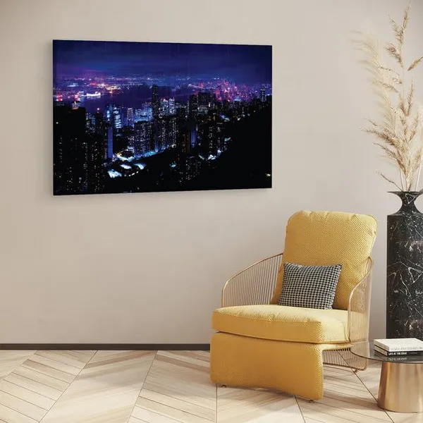 Multicolor_Night_City,_Wooden_Framed_Canvas_Paintings_|_For_Home_Decor_|_Bedroom,_Living_Room,Wall_Decoration_|_Wall_Art_Painting,_Ct0195,_Size_16_X_24_In