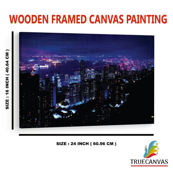 Multicolor_Night_City,_Wooden_Framed_Canvas_Paintings_|_For_Home_Decor_|_Bedroom,_Living_Room,Wall_Decoration_|_Wall_Art_Painting,_Ct0195,_Size_16_X_24_In