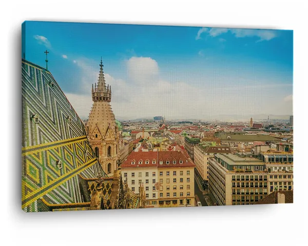 Multicolor_St_Stephen'S_Cathedral,_Wooden_Framed_Canvas_Paintings_|_For_Home_Decor_|_Bedroom,_Living_Room,Wall_Decoration_|_Wall_Art_Painting,_Ct0197,_Size_16_X_24_In