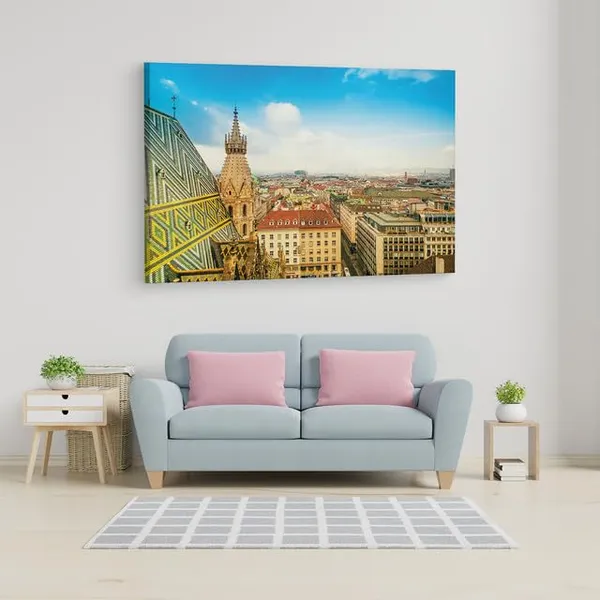 Multicolor_St_Stephen'S_Cathedral,_Wooden_Framed_Canvas_Paintings_|_For_Home_Decor_|_Bedroom,_Living_Room,Wall_Decoration_|_Wall_Art_Painting,_Ct0197,_Size_16_X_24_In