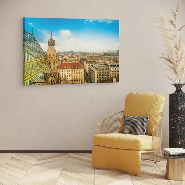 Multicolor_St_Stephen'S_Cathedral,_Wooden_Framed_Canvas_Paintings_|_For_Home_Decor_|_Bedroom,_Living_Room,Wall_Decoration_|_Wall_Art_Painting,_Ct0197,_Size_16_X_24_In
