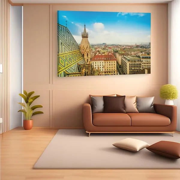 Multicolor_St_Stephen'S_Cathedral,_Wooden_Framed_Canvas_Paintings_|_For_Home_Decor_|_Bedroom,_Living_Room,Wall_Decoration_|_Wall_Art_Painting,_Ct0197,_Size_16_X_24_In