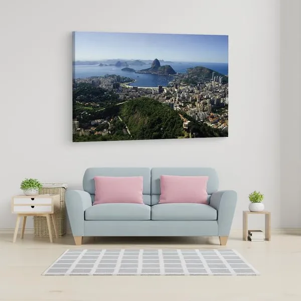 Multicolor_Rio_De_Janeiro_View,_Wooden_Framed_Canvas_Paintings_|_For_Home_Decor_|_Bedroom,_Living_Room,Wall_Decoration_|_Wall_Art_Painting,_Ct0198,_Size_16_X_24_In